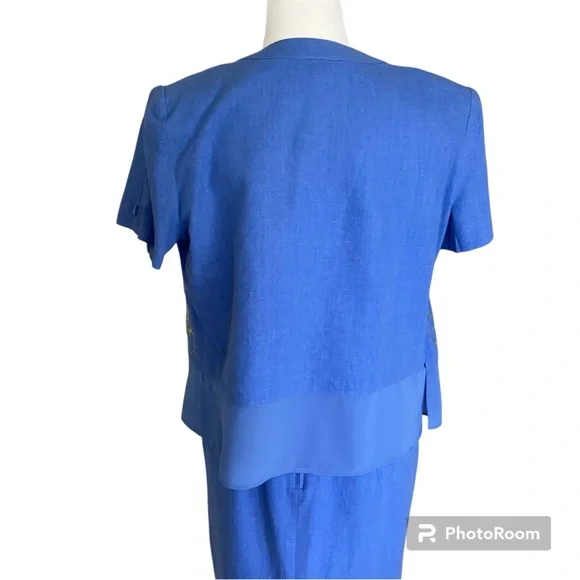 Vintage Y2K Embroidered Maxi Dress with Short Sleeve Mandarin Collar Jacket 8 - Picture 9 of 16